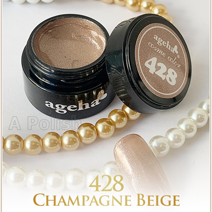 ageha Champagne Beige 428 Gel 照燈甲油顏色